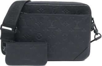 Louis Vuitton Black Leather Shoulder Bag (Pre-Owned)