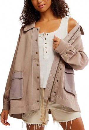 Free People Alexa Sweatshirt In Dusted Cocoa