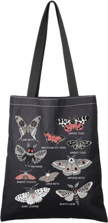 Generic PYOUL Winged Beauty Lover Gift Moth Type Tote Bag Nocturnal Charm Handbag Insect Enthusiast Gift Moth Lover Gift (Moth Type Tote)