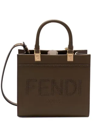 Fendi small Sunshine tote bag - women - Calf Leather - OS - Green
