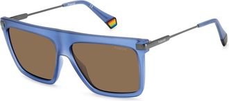 Polaroid Mens Pld 6179s Square Sunglasses - Light Blue - One Size