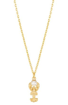 Estella Bartlett Lobster Pendant Necklace in Gold at Nordstrom