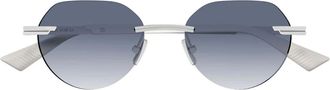 Bottega Veneta Angled Panthos Zonnebril - unisex - Zonnebrillen - Grijs - 51 MM - Accessoires