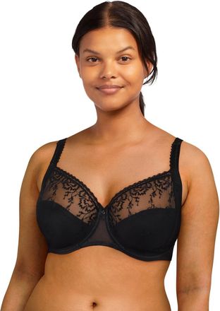 Chantelle Womens Every Curve Underwired Covering Bra - Beige Nylon - Size 36FF