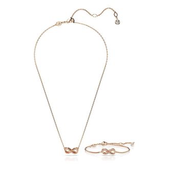 Swarovski Hyperbola Ketting en Armband Set - Dames - Kettingen - Roze - ONE Size - Accessoires