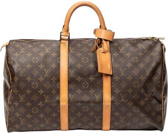 Louis Vuitton Brown Monogram Canvas Keepall 50 (Authentic Pre-Loved)