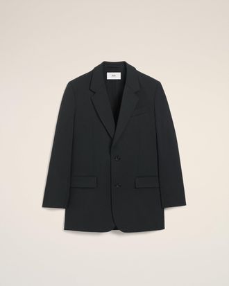 Ami Black Wool Loose Double Breasted Jacket Grey - 44 - for Men