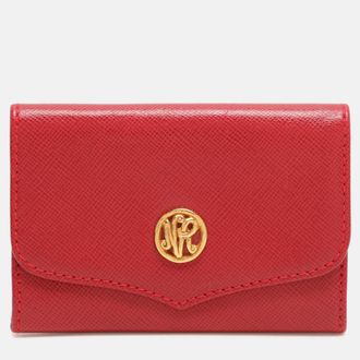 Nina Ricci Red Leather Card Case Wallet