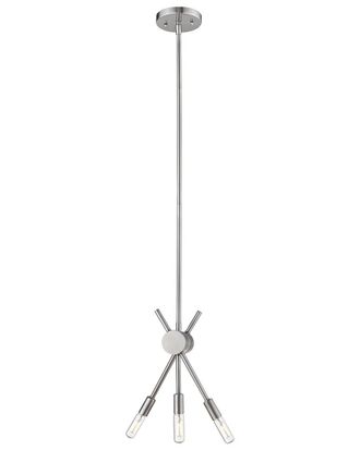 Eglo Eglo Willsboro 3 Light Open Bulb Mini Pendant With Polished Nickel Finish & Semi-Adjustable Arms
