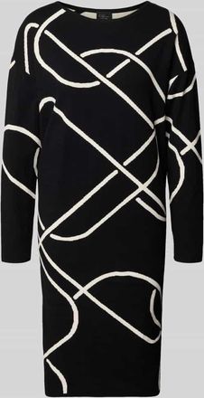 s.Oliver Black Label Knielanges Strickkleid aus Viskose-Mix in Black, Größe 34
