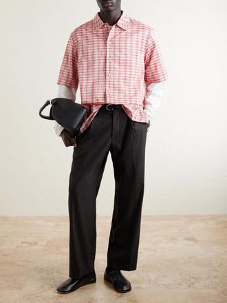 Jil Sander Checked Silk-Blend Shirt