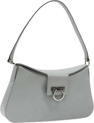 Ferragamo Pre-owned Shoulder Bags, female, Blue, Size: ONE SIZE Pre-owned Shoulder Bag