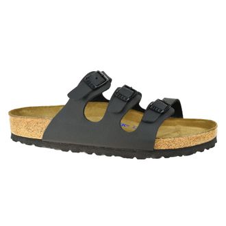 Birkenstock Florida Synthetic Womens Slides Sandals - Black - Size:UK 5.5