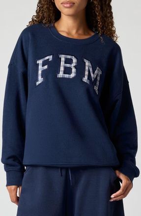 Florence By Mills Graphic Oversized Sweatshirt in Navy at Nordstrom, Size Xx-Small
