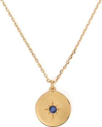 Kate Spade New York clear honesty medallion necklace in Blue. at Nordstrom