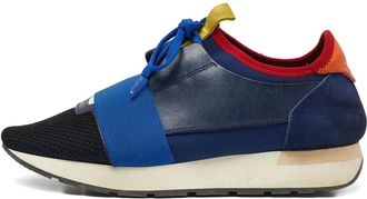 Balenciaga colour-block lace-up sneakers - Blue