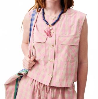 FRNCH Aurora Vest In Pink