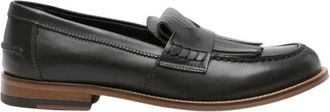 Scarosso Bridget Loafer - Dames - Loafers - Grijs - 35 EU - Leer - Schoenen