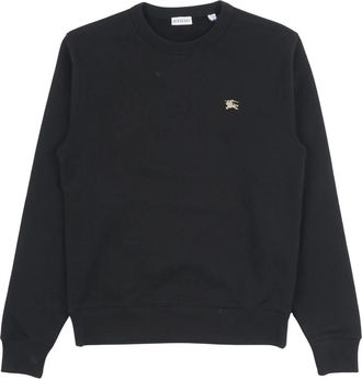 Burberry Geborduurd Logo Katoenen Sweatshirt - Heren - Sweatshirts - Zwart - S - Katoen - Hoodies & sweatvesten