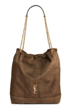 Saint Laurent Large Jamie 4.3 Patchwork Suede Shoulder Bag in Light Musk at Nordstrom