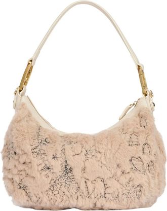 Braccialini Borsa a Spalla Beth Fur - - Bags - Donna - Beige - ONE SIZE
