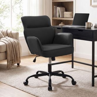 Clp Silla De Oficina Amado En Imitaci&oacute;n De Cuero Negro