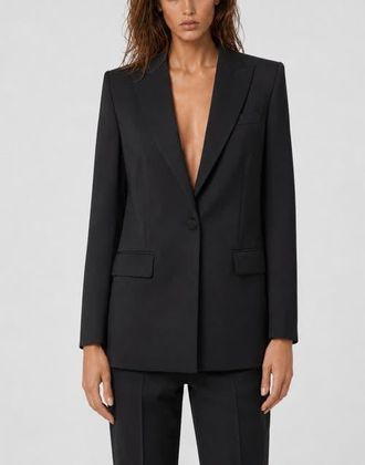 Philipp Plein Boyfriends Fit Blazer Baroque Skull Women in Black at Nordstrom, Size Xx-Large
