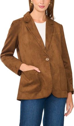 Vince Camuto Faux Suede Blazer in Toasted at Nordstrom, Size Xx-Large