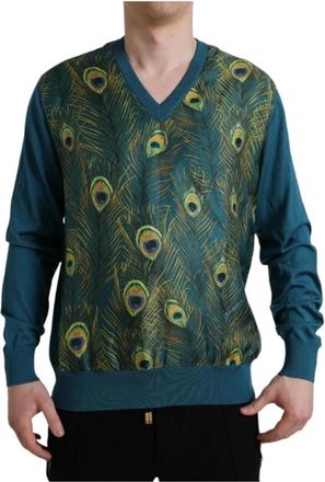 Dolce & Gabbana V-neck Truien - Heren - V-hals truien - Veelkleurig - XL - Truien & Vesten