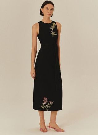 Exquise Julieta Midi Dress in Black at Nordstrom, Size X-Small