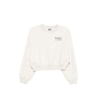 New Balance Logo-print Cropped Sweater