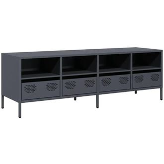 vidaXL Vidaxl - Mueble De Tv Acero Laminado En Fr&iacute;o Antracita 135x39x43,5 Cm