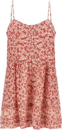 Isabel Marant Mini Vickia Jumpsuit - Dames - Korte kleedjes - Rood - S - Katoen - Kleedjes