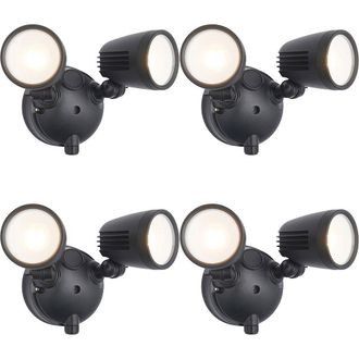 Loops 4 PACK Twin Light Outdoor Adjustable Spot Light - 2 x 10W CCT LED Module