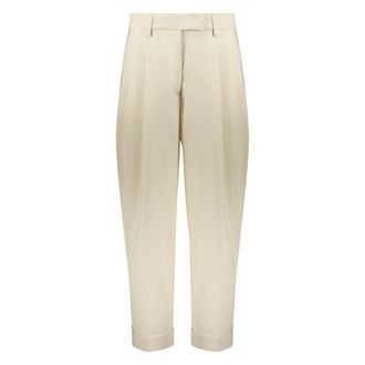 Moorer Elegant Trousers - female - Moorer - Cropped Trousers - Beige - XS - Trousers