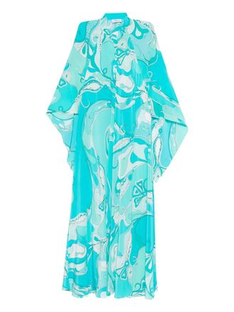 Pucci floral-print kaftan - Blue