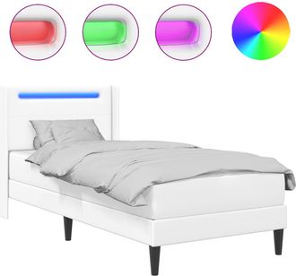 vidaXL Estructura De Cama Con Colch&oacute;n Blanco 100 X 200 Cm Vidaxl