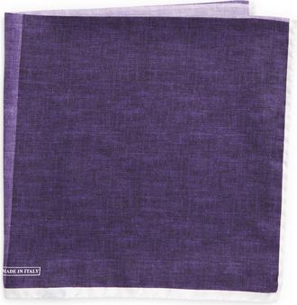 Nordstrom Colorblock Silk Pocket Square in Purple at Nordstrom