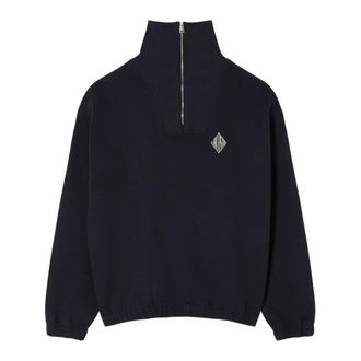 Lacoste Zip-throughs, male, Black, Size: XS Piqu&eacute; Zip Sweatshirt Loose Fit