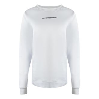 Love Moschino Uniseks Adult Klein Logo Sweatshirt (Wit)