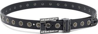 Golden Goose Belt With Embroidery Cinture Nero-Donna