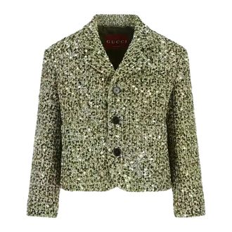 Gucci Jacket - Dames - Jassen - Groen - Maat: L Tweed