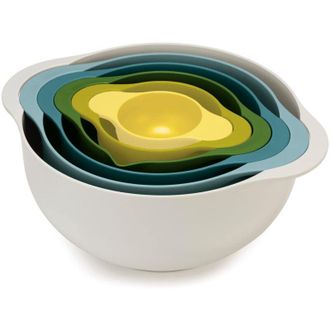Joseph Joseph Duo Ciotole di Miscelazione per Cucina, Set di 6 pezzi impilabile, Insalatiera, Preparazione Dolci, Multicolore - Joseph Joseph