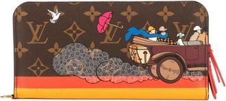 Louis Vuitton Portafoglio Illustre Evasion Insolite con zip - Marrone
