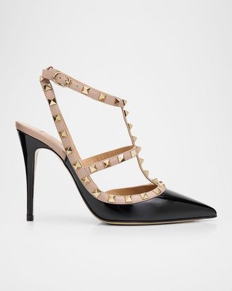 Valentino Garavani Rockstud 100mm Slingback High-Heel Pumps