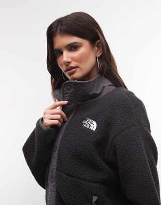 The North Face fleece Cragmont con bottoni a pressione nero e grigio