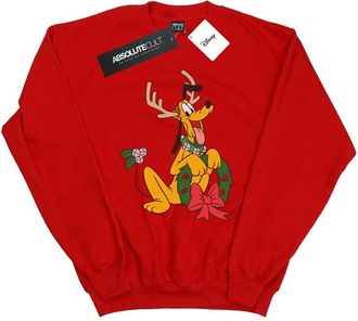 Disney Heren Pluto Kerstmis Rendier Sweatshirt (Rood)