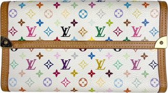 Louis Vuitton Blanc Multi-Color White Monogram Multicolore Long Wallet (Tri-Fold) (Pre-Owned)
