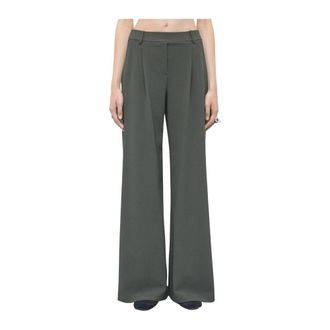 Patrizia Pepe Pantaloni in punto stoffa armaturato - female - Patrizia Pepe - Wide Trousers - Green - L - Trousers