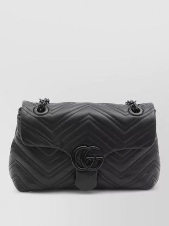 Gucci marmont small chevron shoulder chain bag
